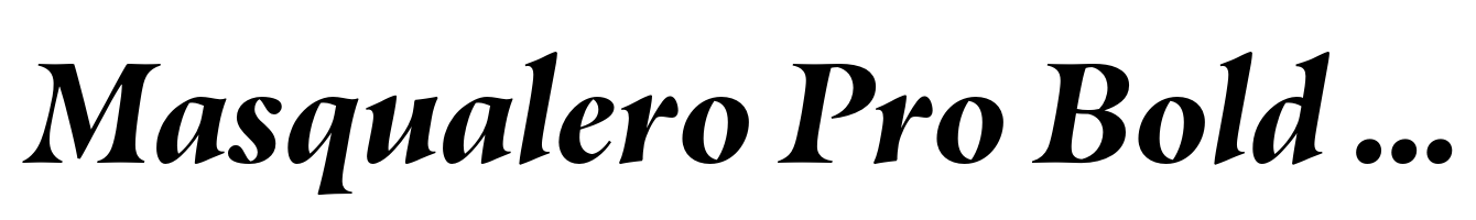 Masqualero Pro Bold Italic